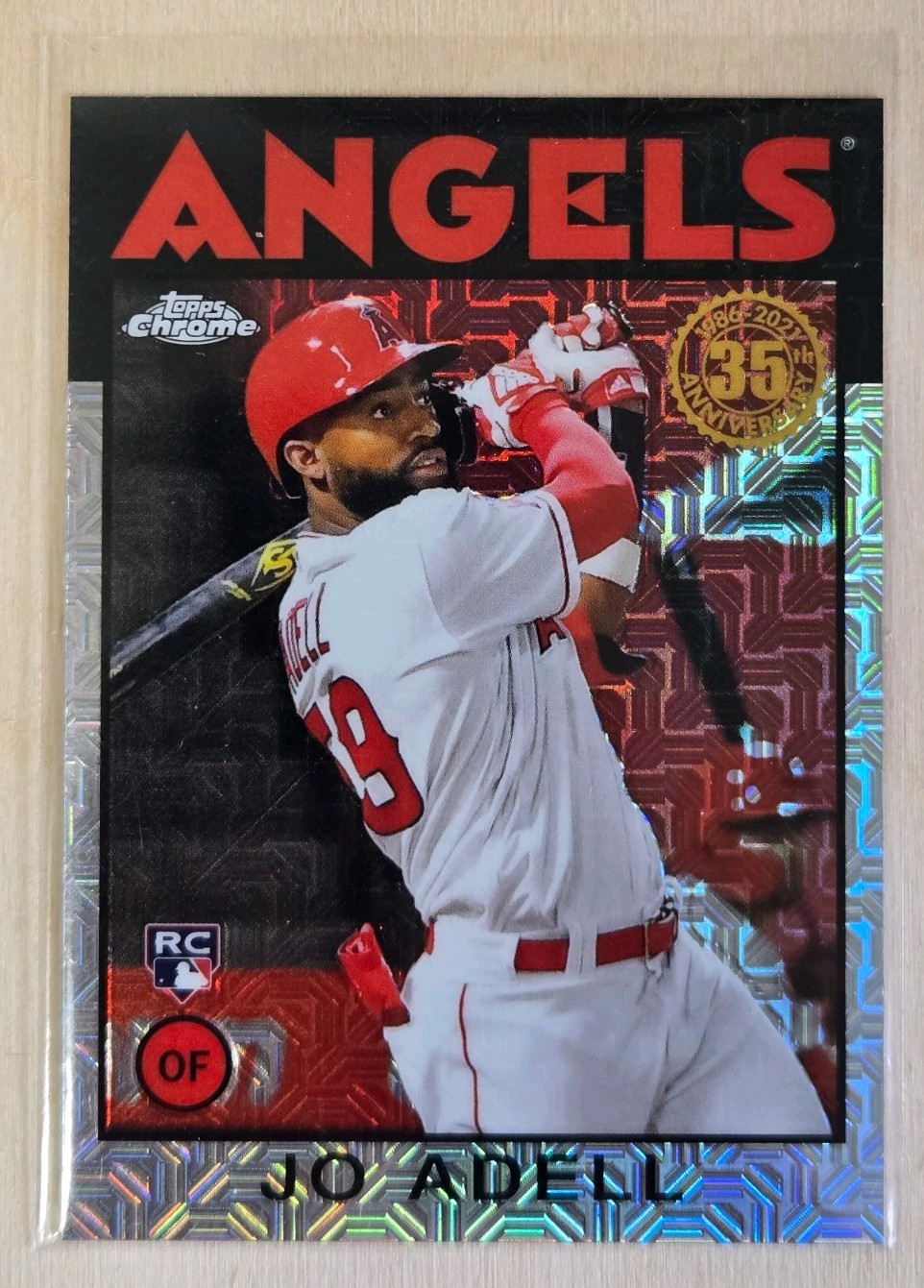 2021 Topps Series 1 Jo Adell Rookie Card #86BC-90 Mojo Refractor (RC) — Angels