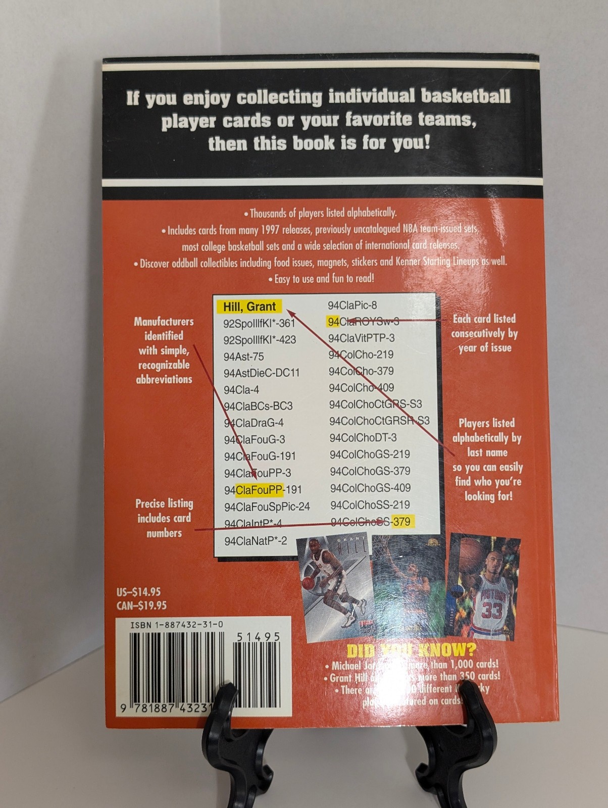 BECKETT Basketball Card Checklist #1 1997 1st Print 1st Edition VG RARE