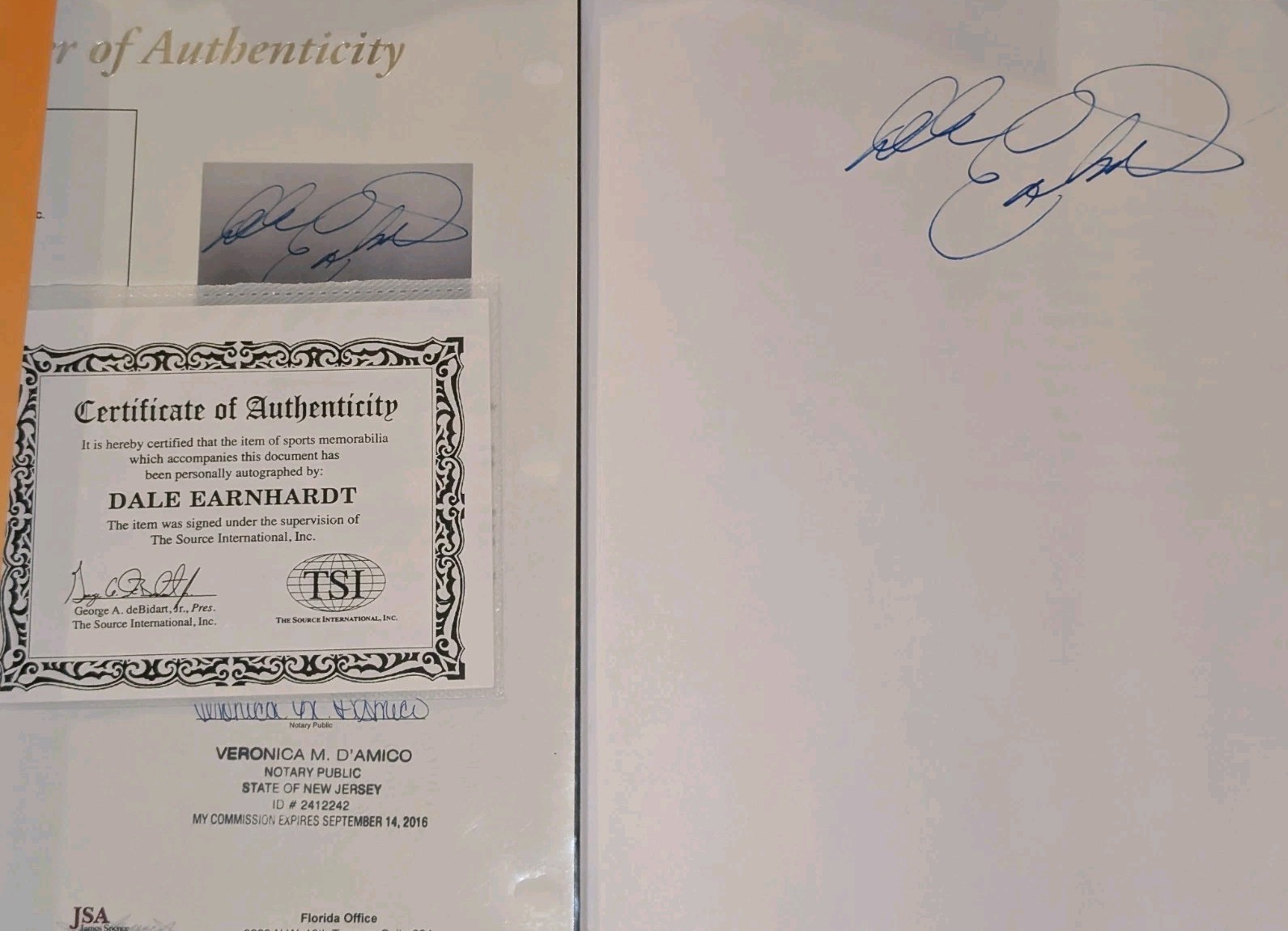 JSA Dale Earnhardt Signed 1995 Daytona Speedweeks Event Book AUTOGRAPHED COA