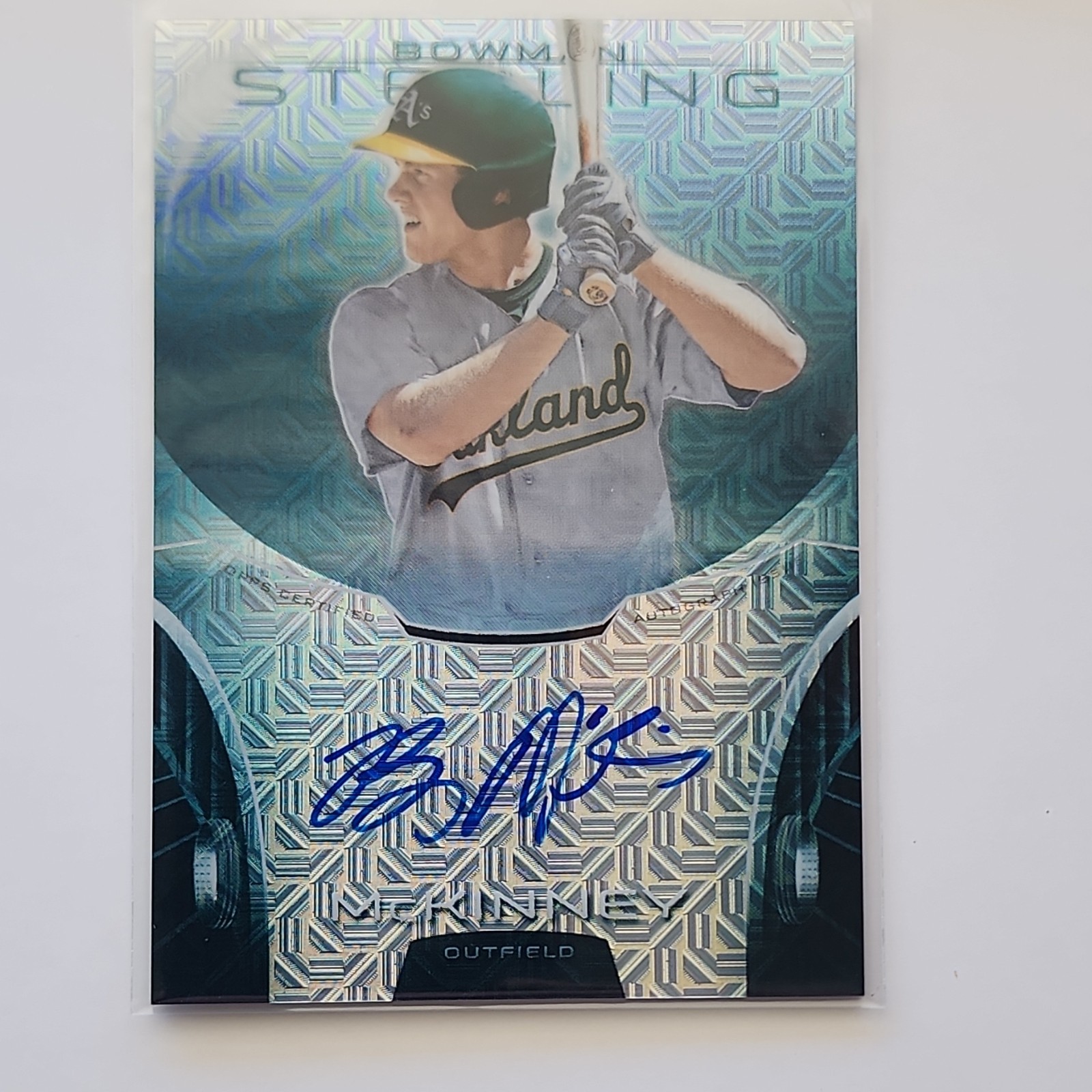 2013 Bowman Sterling Japan Fractor Rookie Autograph Billy McKinney Athletics /5