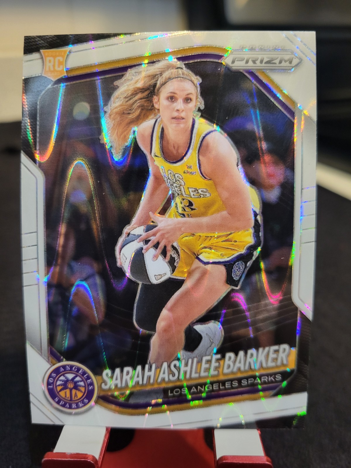 2025 Panini Prizm WNBA – Sarah Ashlee Barker #31 – White Seismic Prizm – RC
