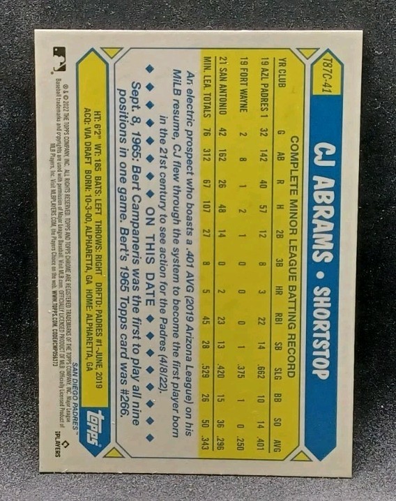 2022 Topps Update 1987 Topps Chrome Silver Pack Mojo C.J. RC