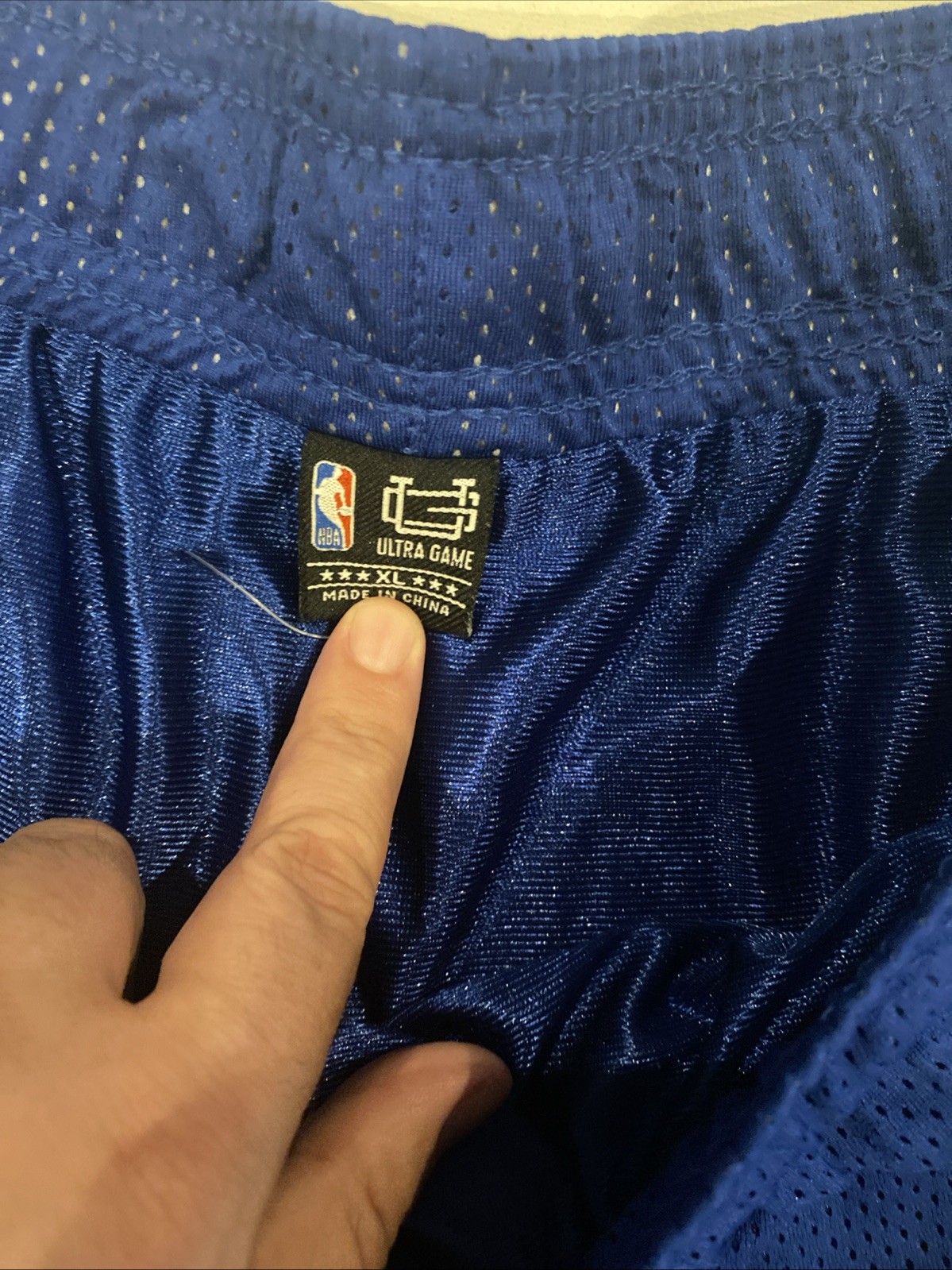 Golden State Warriors Basketball Shorts Mens XL Retro NBA Mesh Shorts Royal Gold