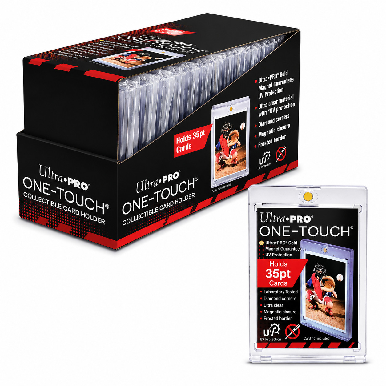 25 Pack Ultra Pro One Touch Magnetic Card Holder For 35PT Trading Sports Cards