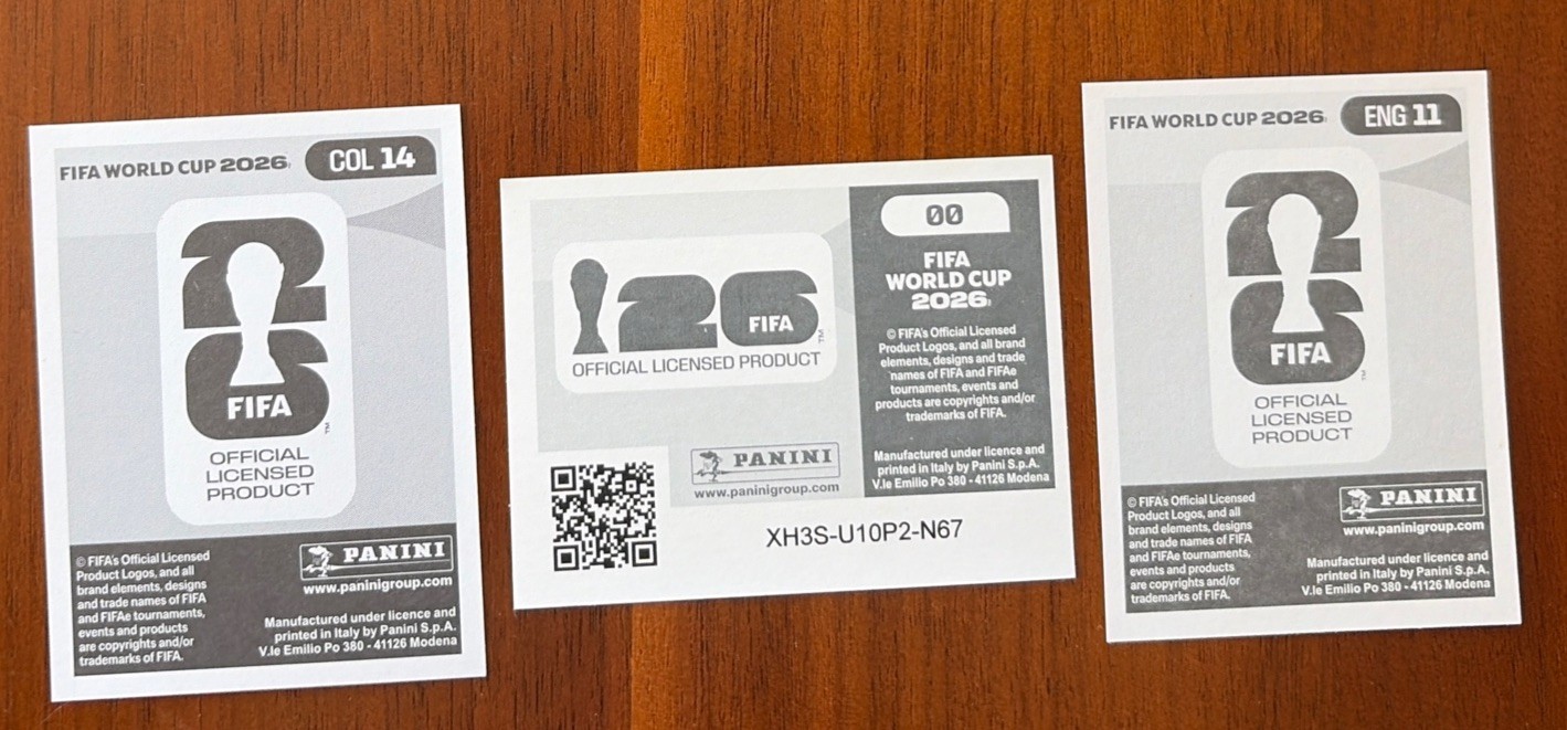 2026 Panini FIFA WC Sticker Collection Rare Lot! (3). 00 Foil, Red Jude/James