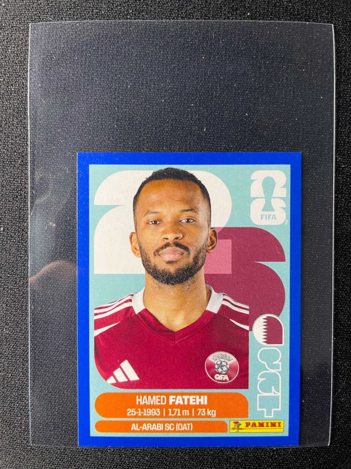 2026 Panini FIFA World Cup Stickers Hamed Fatehi Blue #QAT 12 Qatar!!!
