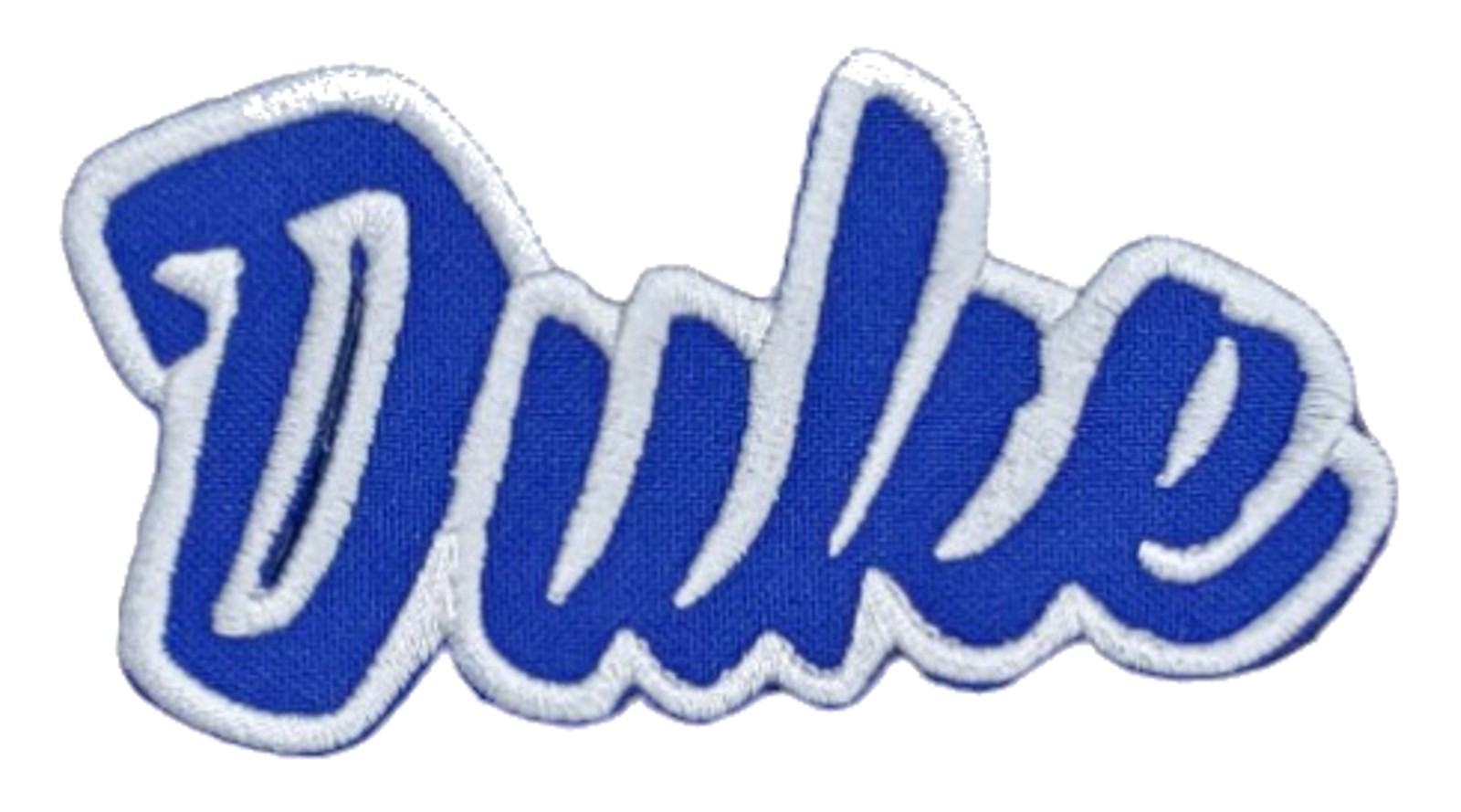 Duke Text Embroidered Applique Iron On Patch Various Sizes Team Name Customize