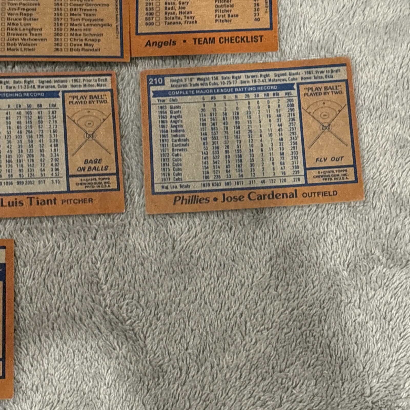 1978 Topps Baseball Card Singles #176-350 U Pick