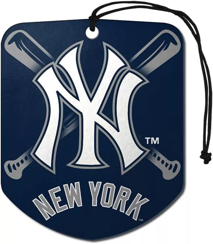 MLB New York Yankees Car/Home Hanging Air Freshener in Fresh Scent, 2 Pack