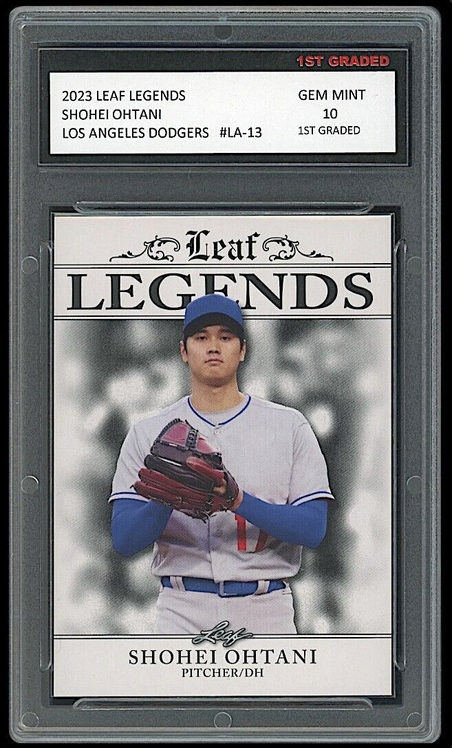 Shohei Ohtani 2023 Leaf Legends 1st Graded 10 Los Angeles Dodgers Baseball Card
