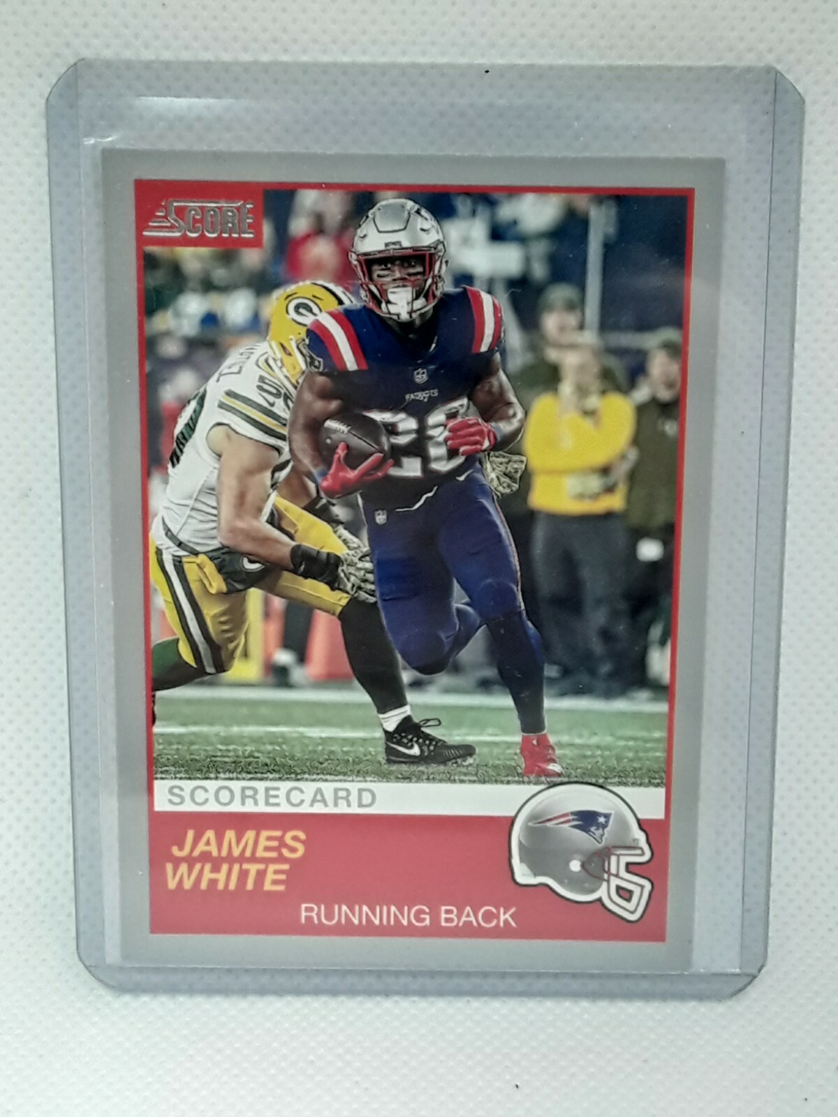 James White 2019 Score Football – SCORECARD #144 – New England Patriots