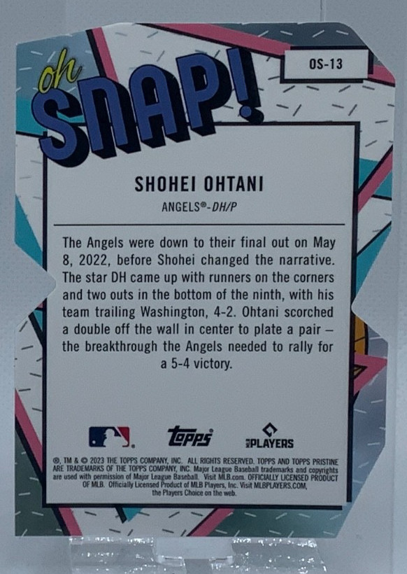2023 Topps Pristine Shohei Ohtani Oh Snap! REFRACTOR #OS-13 Die-Cut SP Angels