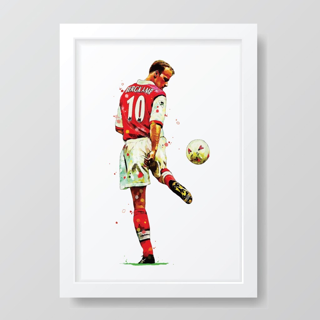 ARSENAL – DENNIS BERGKAMP FRAMED ART PRINT