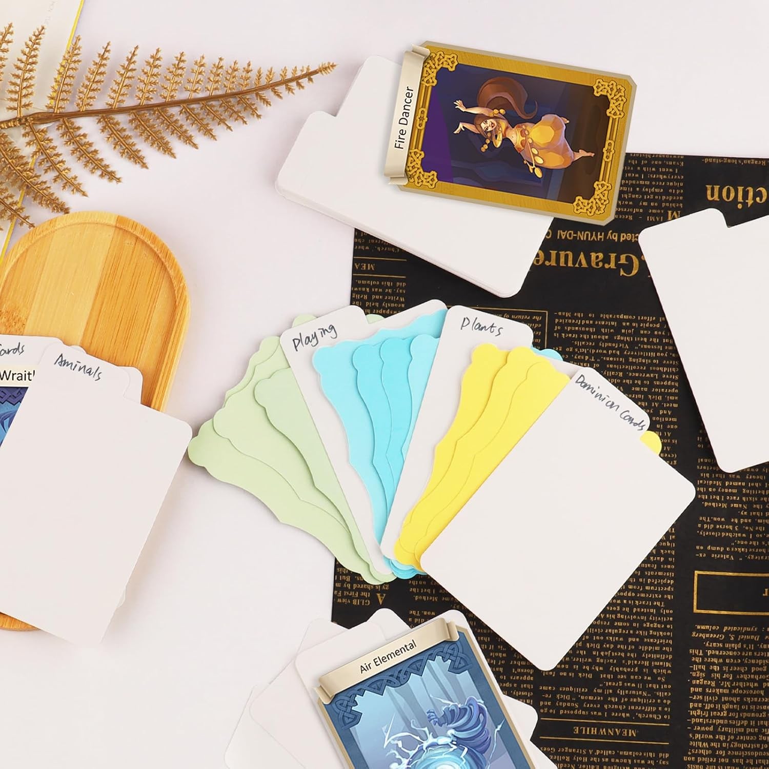 300-Piece Blank White Trading Card Dividers with Tabs