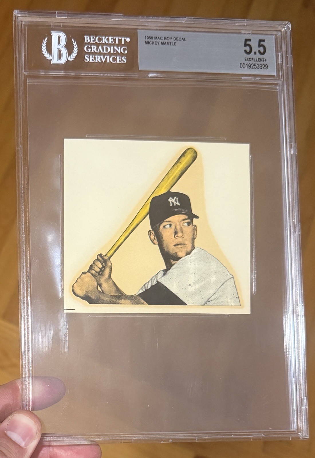 1956 Mac Boy Decal Mickey Mantle BGS 5.5 Excellent EX+ 💎 Low Pop! Tough Grade!