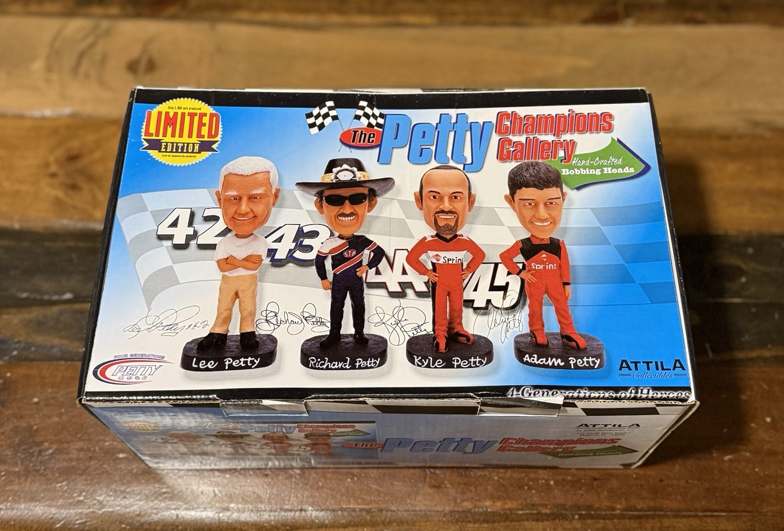 The Petty Champions Gallery Bobbing Heads Set Bobbleheads /5000 NASCAR