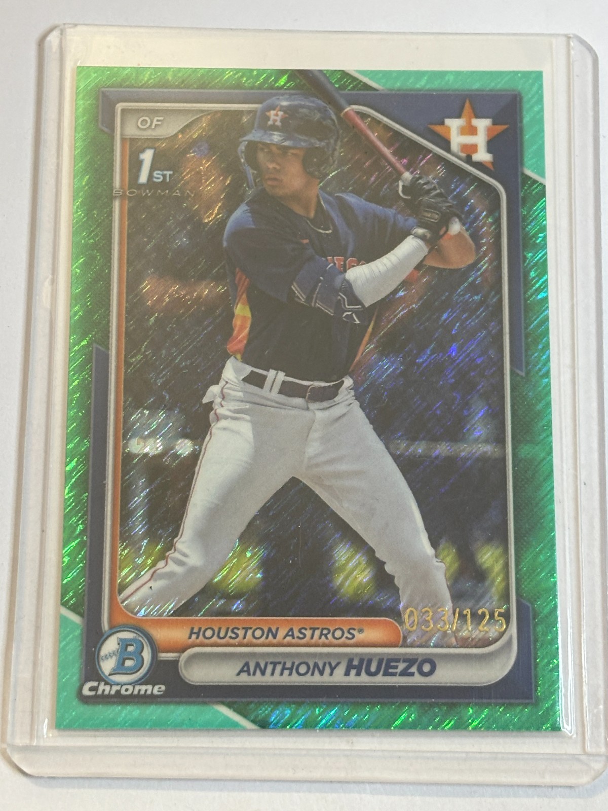 2024 Bowman Chrome Prospect Aqua Shimmer Refractor RC BCP-108 Anthony HUEZO /125