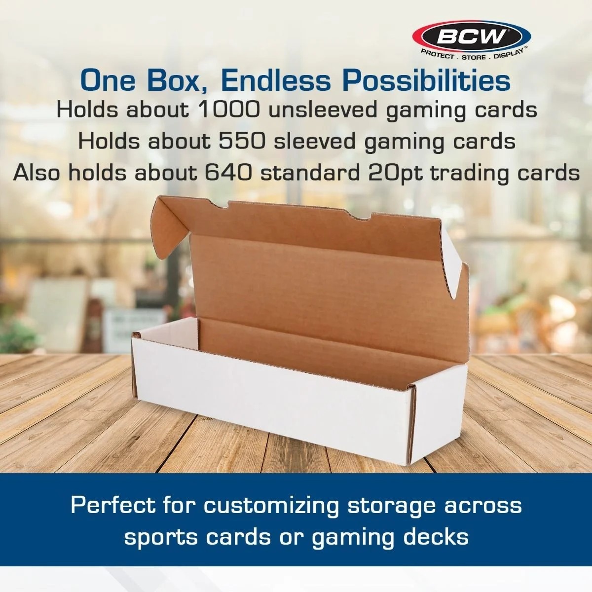 (10x) BCW 1000 CT COUNT Corrugated Cardboard Storage Box-Gaming / Sports Card Bx