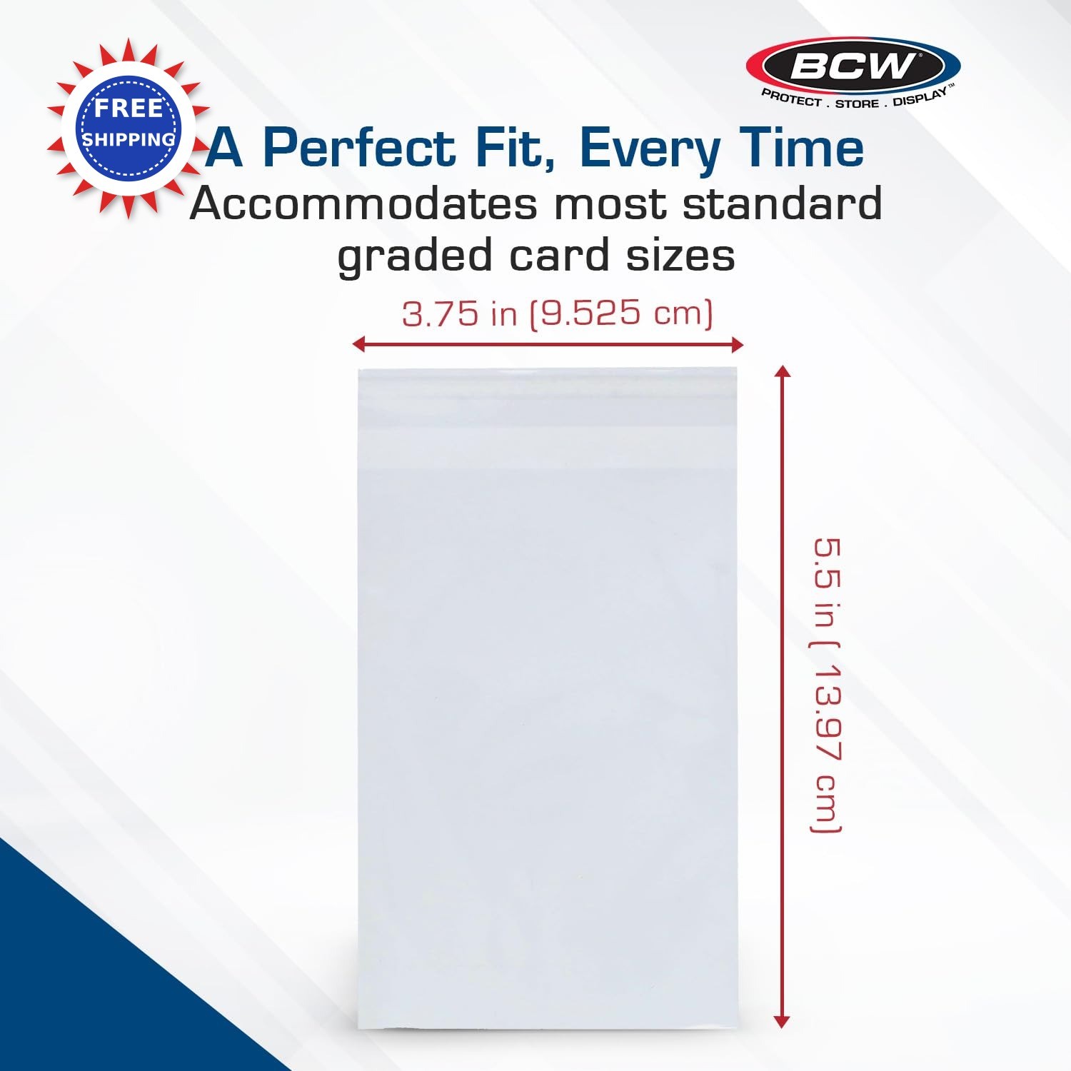 Resealable Graded Card Sleeves 100 Pack Universal Fit PSA Beckett SGC Acid Flap
