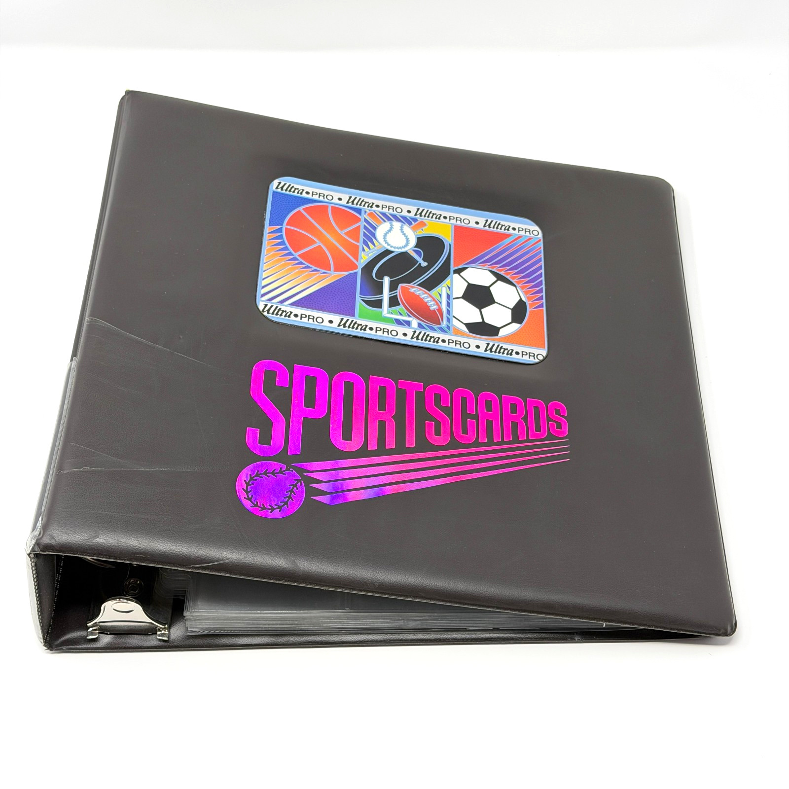 Ultra Pro Sports Card Binder Album Black 3 Ring Vintage 10 Pages 89099