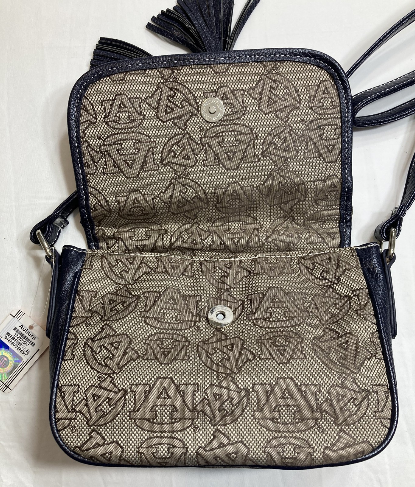 Sandol Auburn Tigers The Vintage Crossbody Bag / Purse 8.5″L x 6.5″H X 3″W