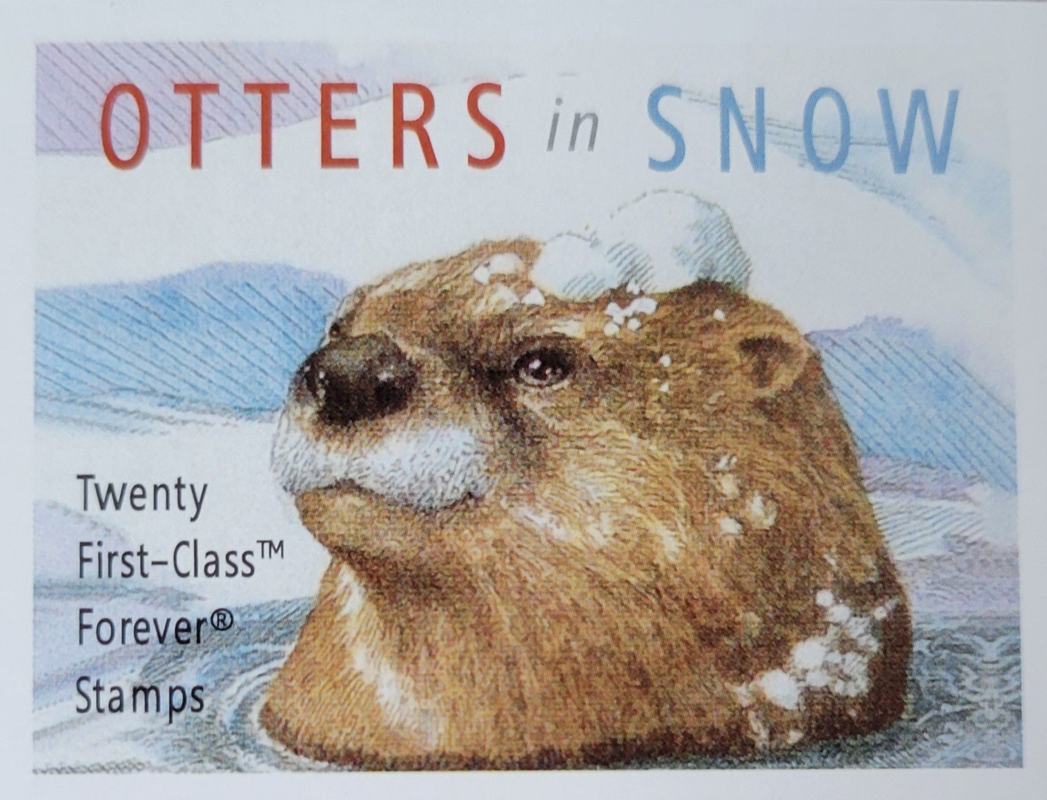Otters in Snow 2021 – First-Class ~ Booklet Of 20 Stamps
