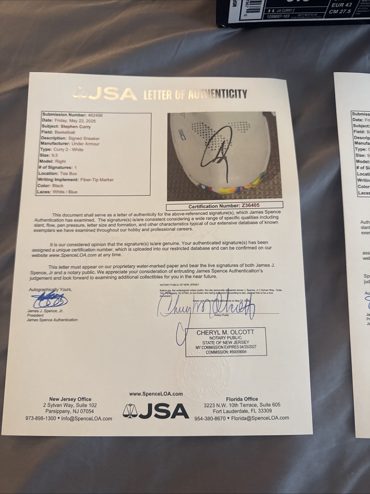 Stephen Curry Signed Under Armour Splash Party Birthday Cake Sneakers JSA LOA 2