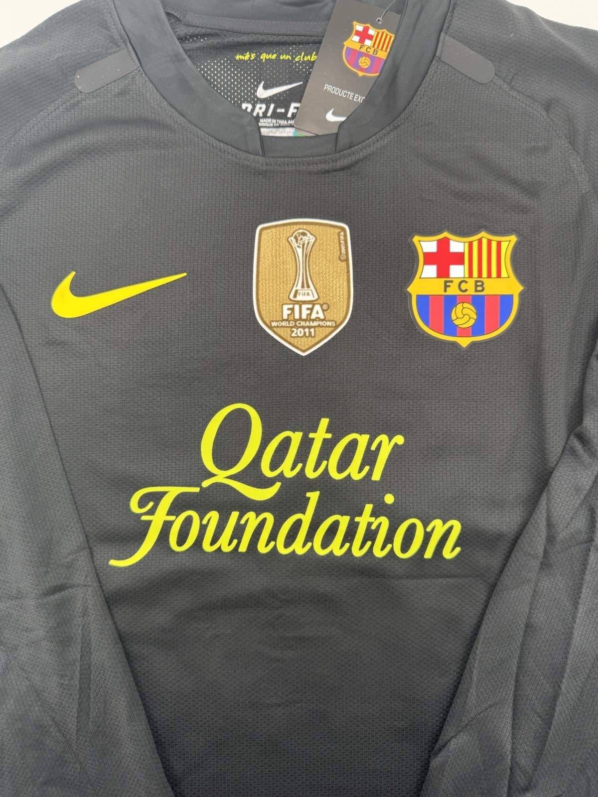 2011/12 Black Barcelona Away Retro Jersey Messi #10 Long Sleeve Vintage Iconic