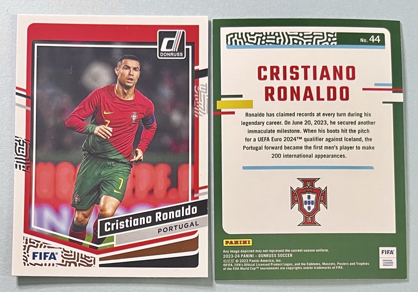 Cristiano Ronaldo 2023-24 Donruss FIFA Card #44 PORTUGAL (Base)