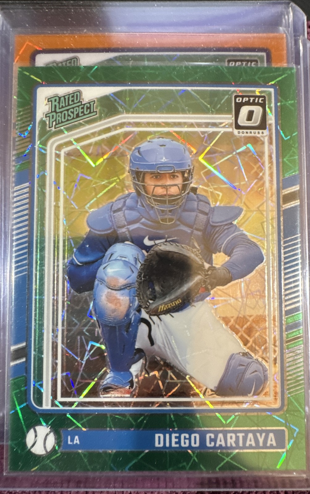 2024 Optic Rated Prospects Diego Cartaya Green Velocity Prizm 147/149 (RC)