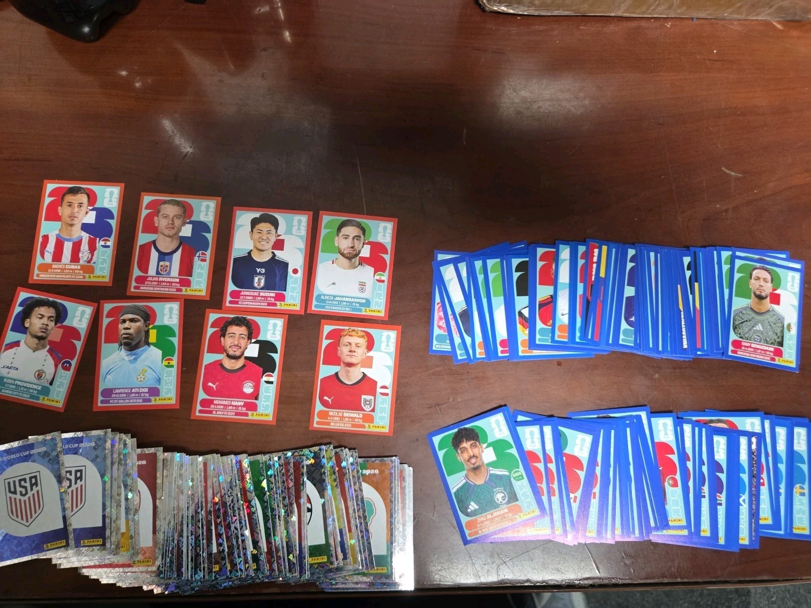 2026 Panini FIFA World Cup Stickers Team Stickers Red/Blue Parallel