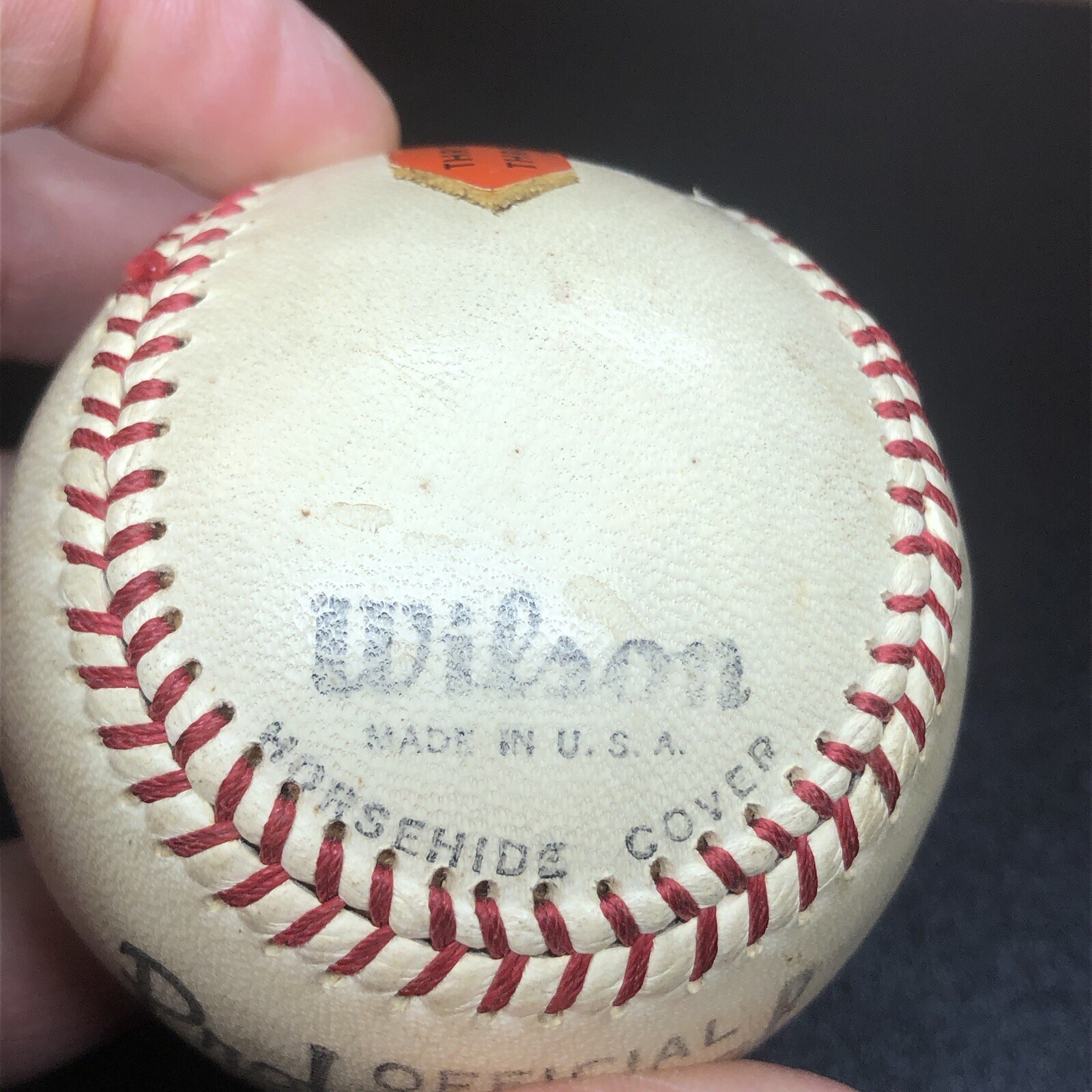 VTG Wilson Horsehide Cover Official Professional League Baseball Cork A1060