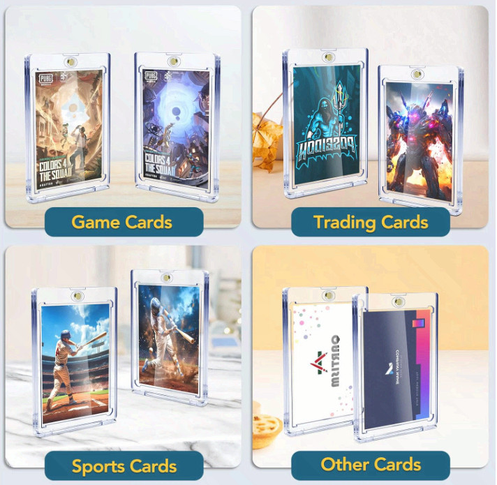 100ct Magnetic Card Holders, Magnetic 35pt One Touch Card Holders,U-V Protection
