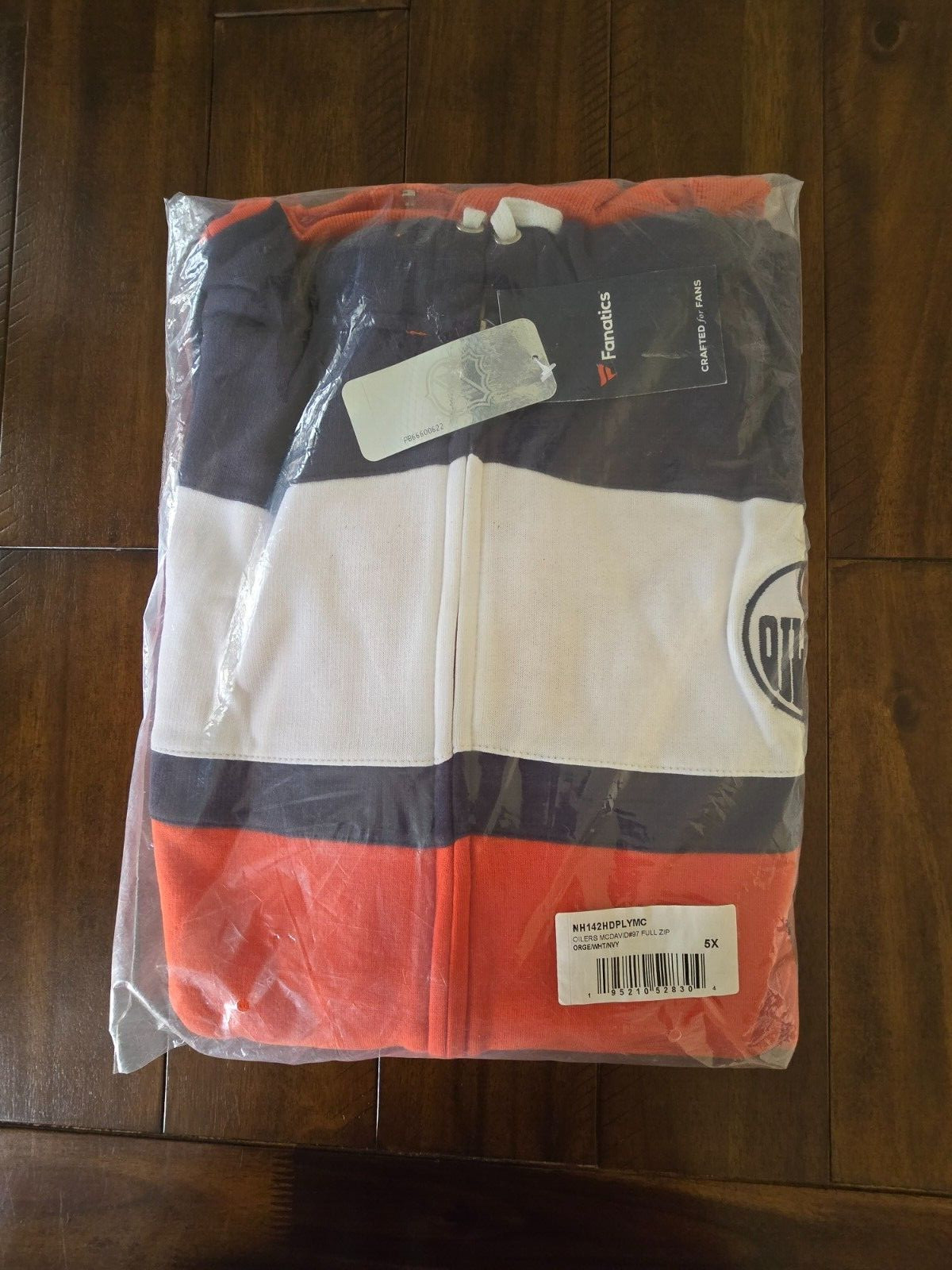 Connor McDavid Edmonton Oilers Fanatics Breakaway Full-Zip Hoodie Orange 5XL
