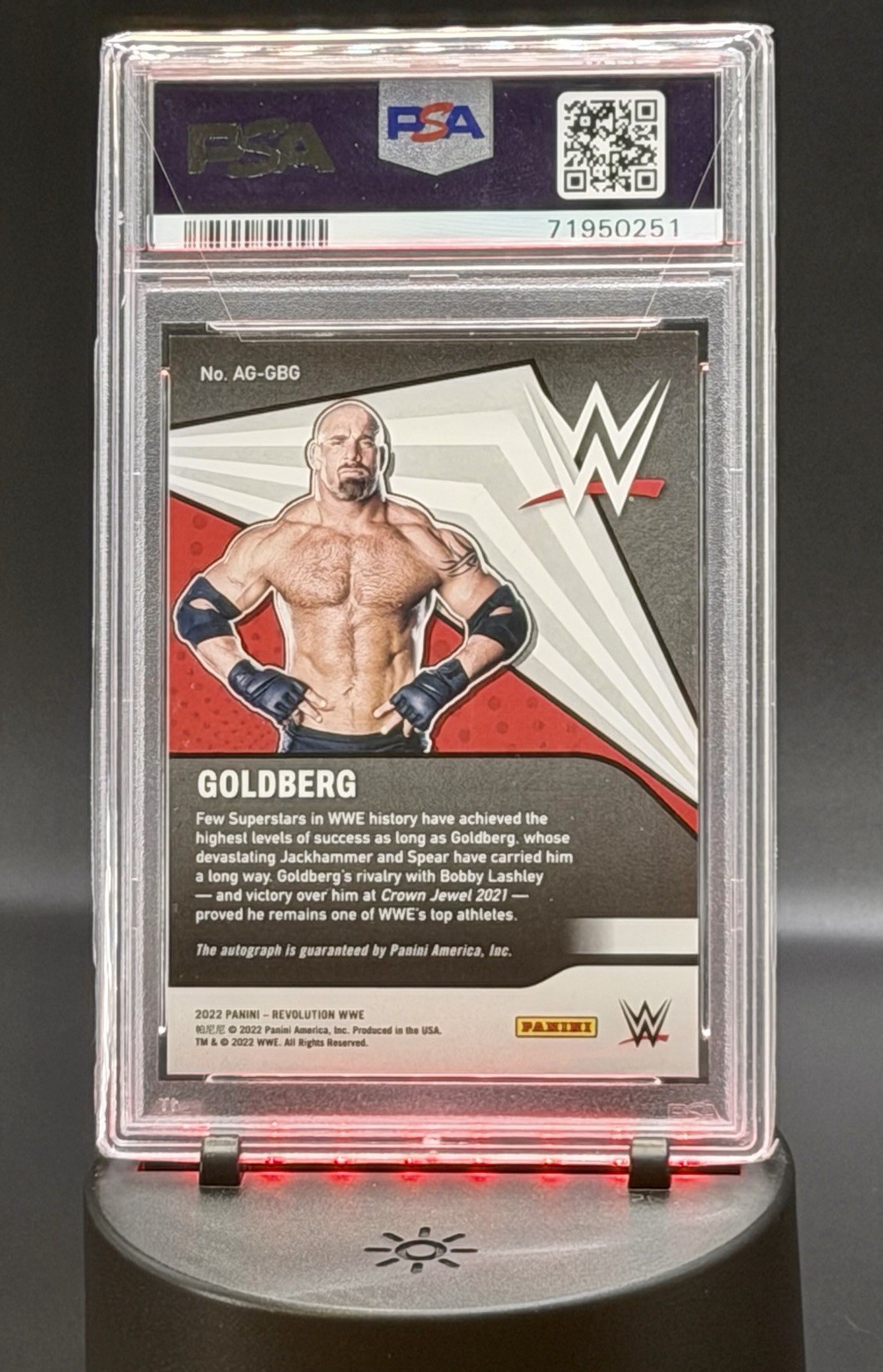 2022 Revolution WWE GOLDBERG AUTOGRAPHS PSA 9 Legend HOFER