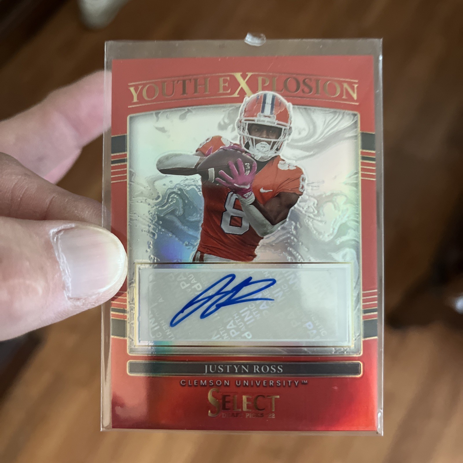 2022 Select Draft Picks -Signatures Justyn Ross #YE-JRO Red Prizm (AU, RC)