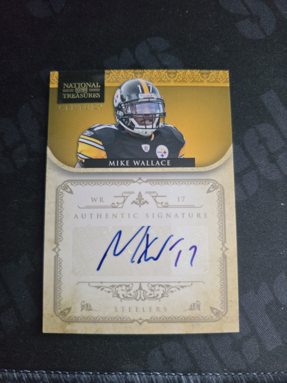 Mike Wallace 2011 Playoff National Treasures Century Black Signatures Auto 7/10