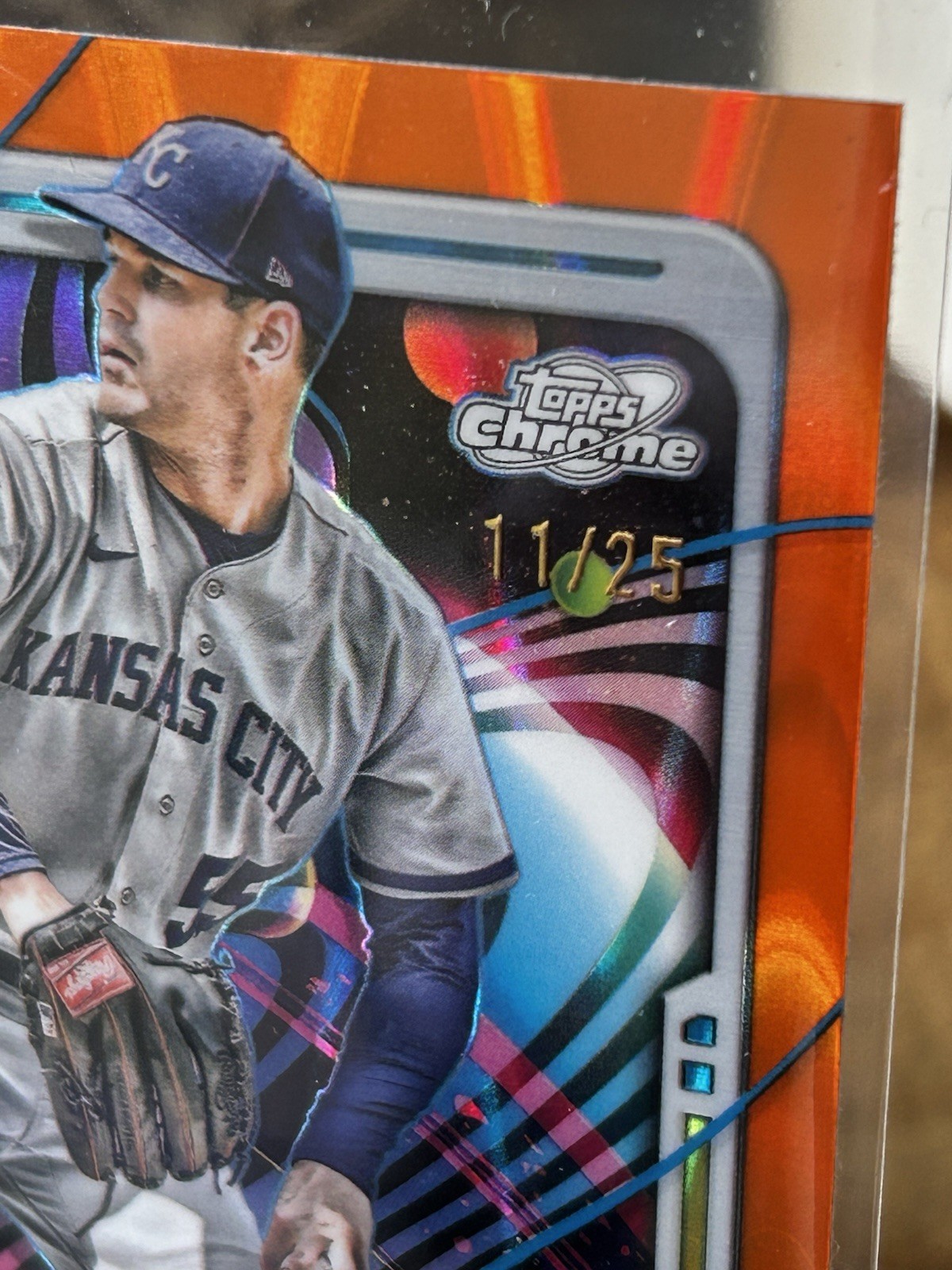 2024 Topps Cosmic Chrome Cole Ragans #176 Orange Galactic Refractor /25