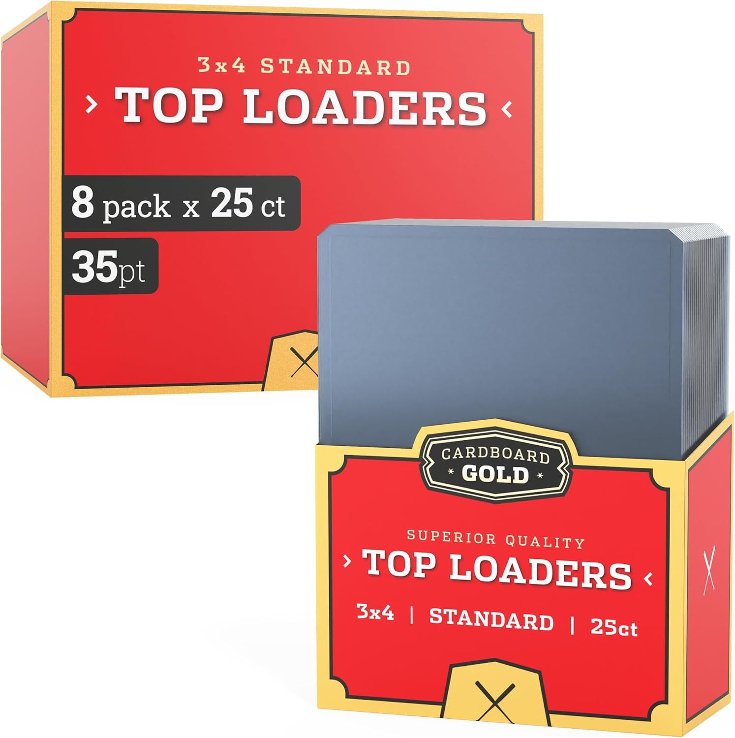 Case 200 Ultra CBG 3×4 Baseball Trading Card Top Loaders Holders Pro Toploaders