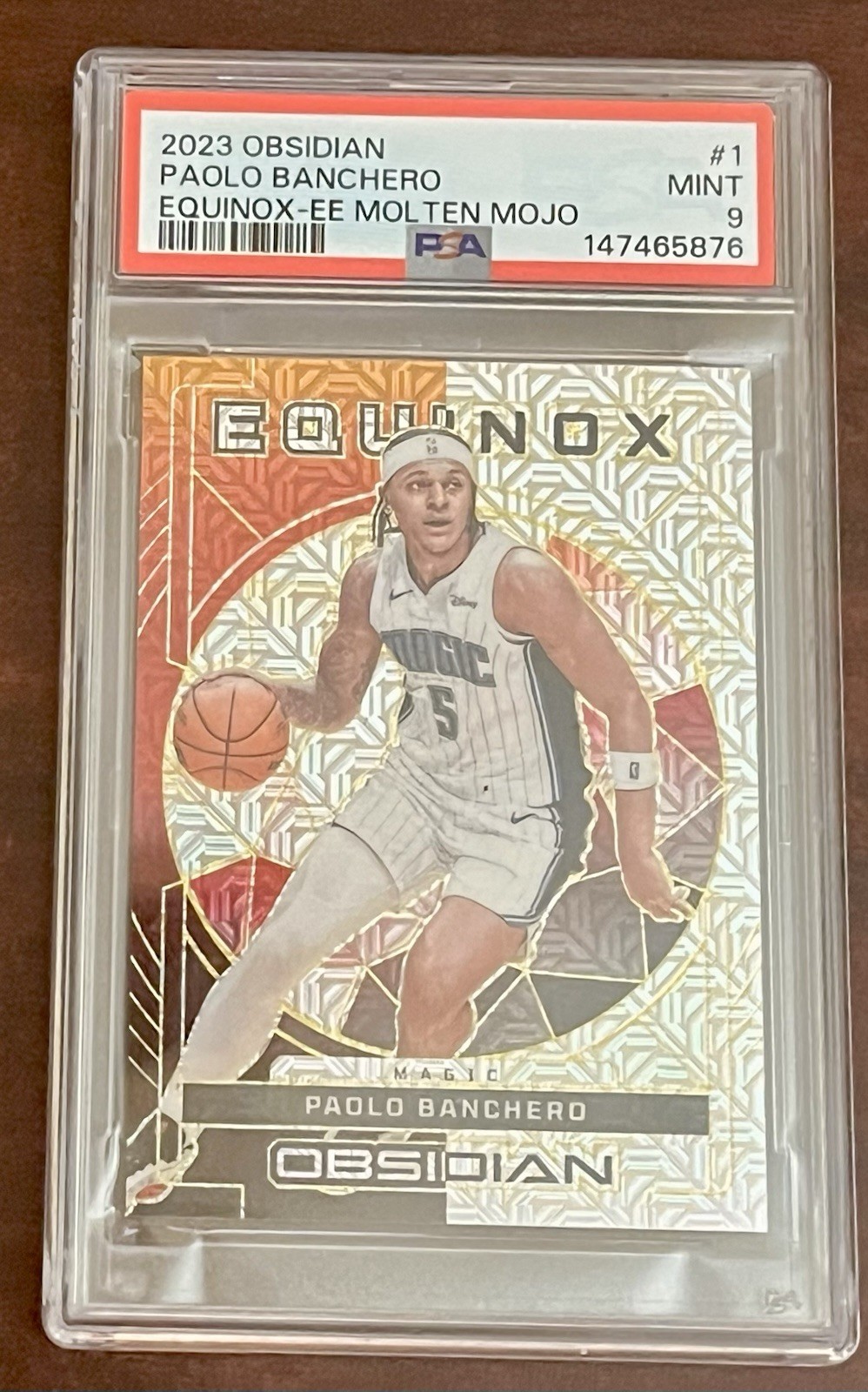 2023-24 Obsidian Paolo Banchero Equinox-EE MOLTEN MOJO #d 4/10 PSA 9 POP 1
