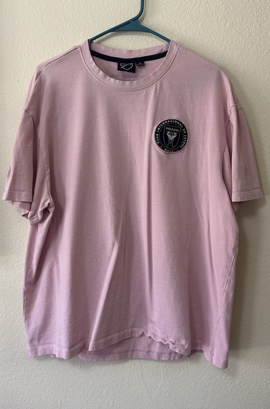 MLS Inter Miami CF Soccer Pink/Black Graphic T-Shirt, Size XL