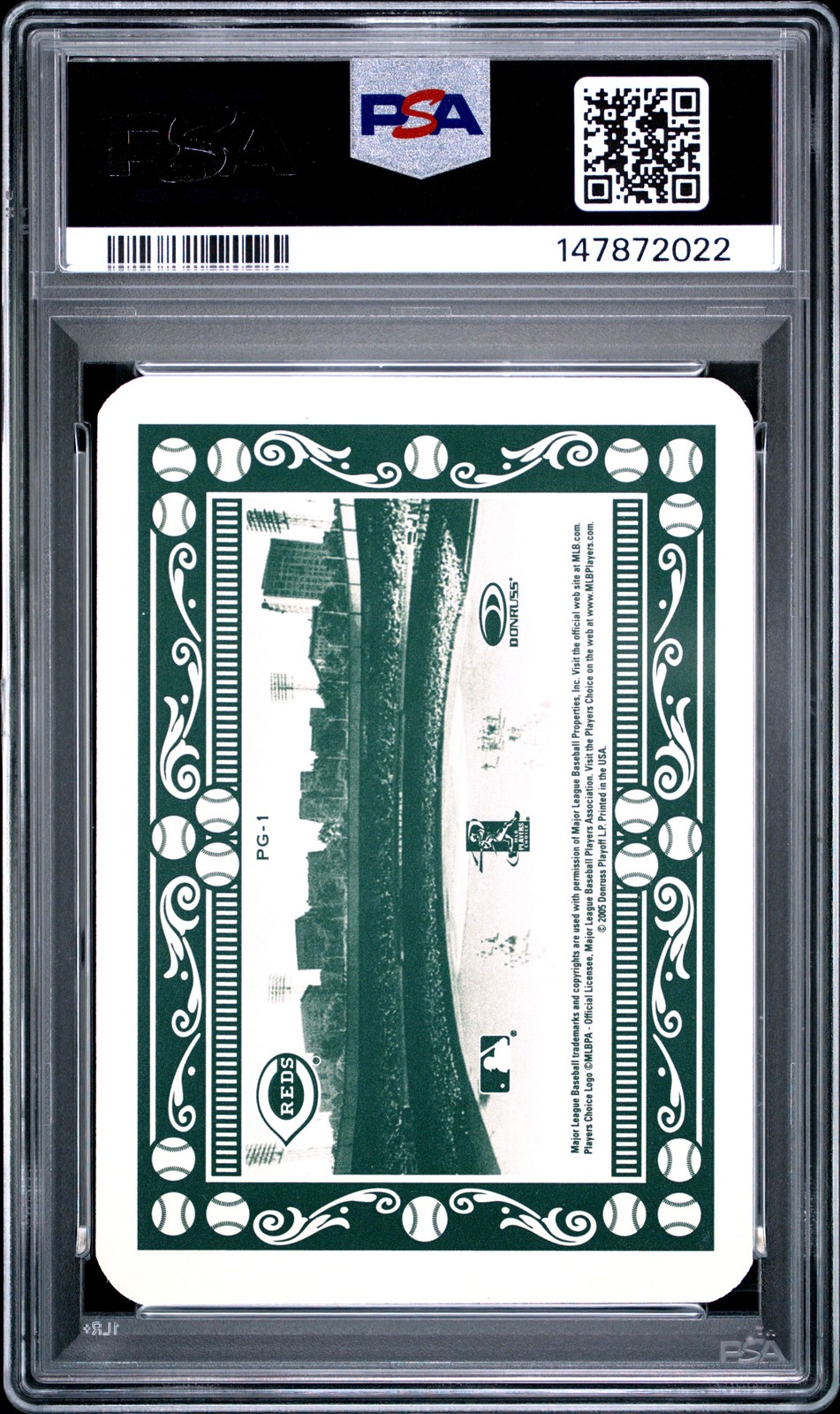 2005 DONRUSS THROWBACK THREADS POLO GROUNDS #PG1 KEN GRIFFEY JR. 61/65 PSA 9
