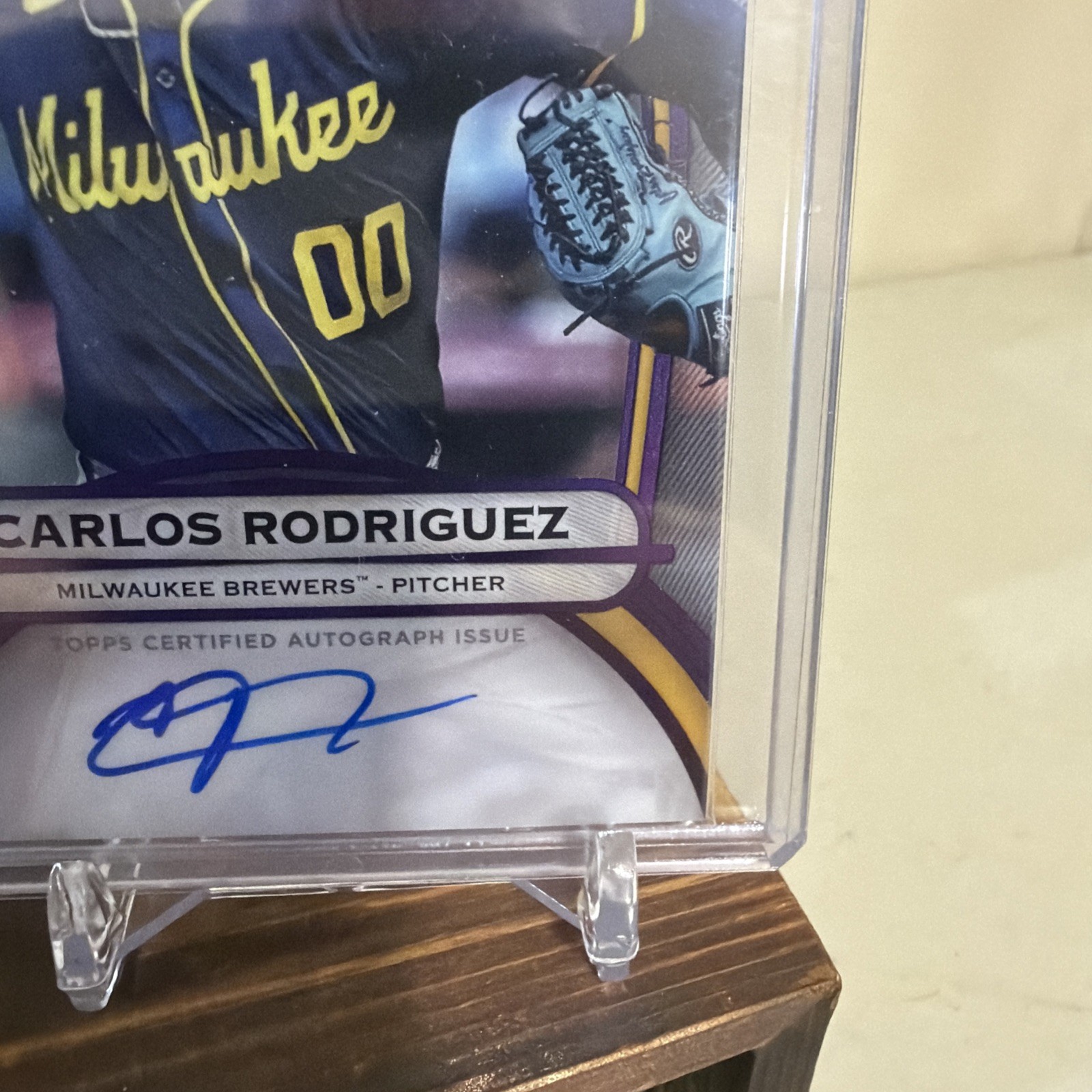 Carlos Rodriguez 2024 Topps Tribute RC Purple /50 Rookei AUTO #TA-CR Brewers