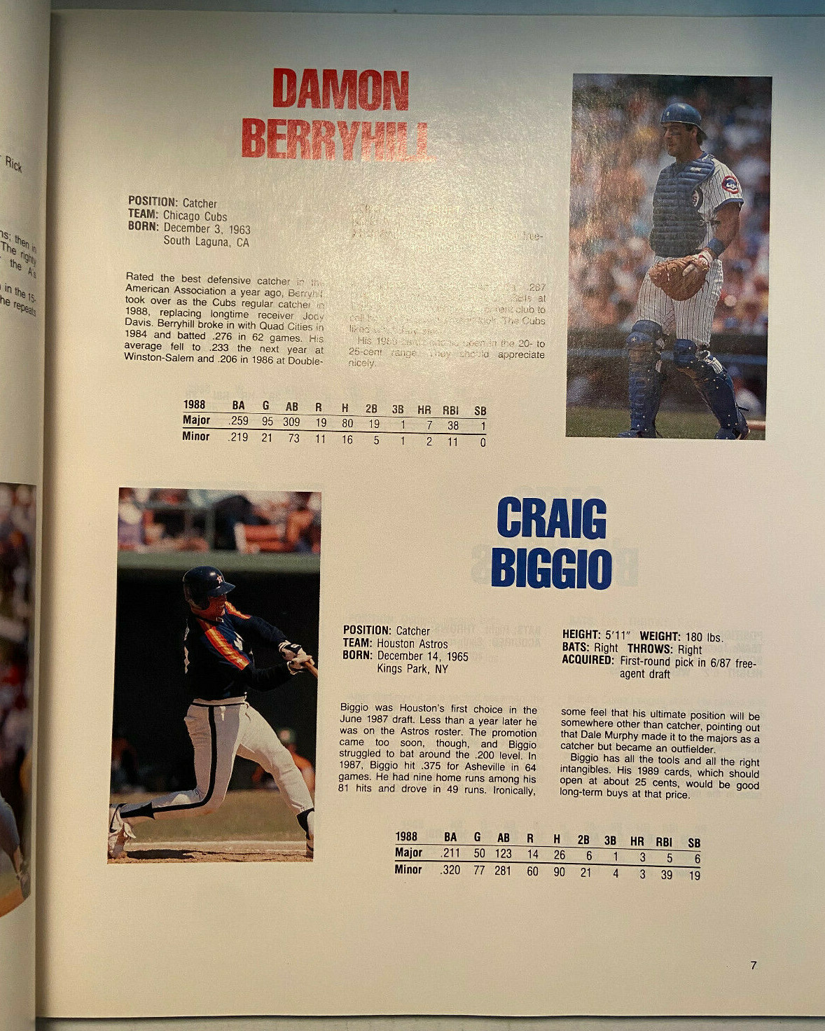 1988/89 Score Magazine | Baseball’s 100 Hottest Rookies | Randy Johnson