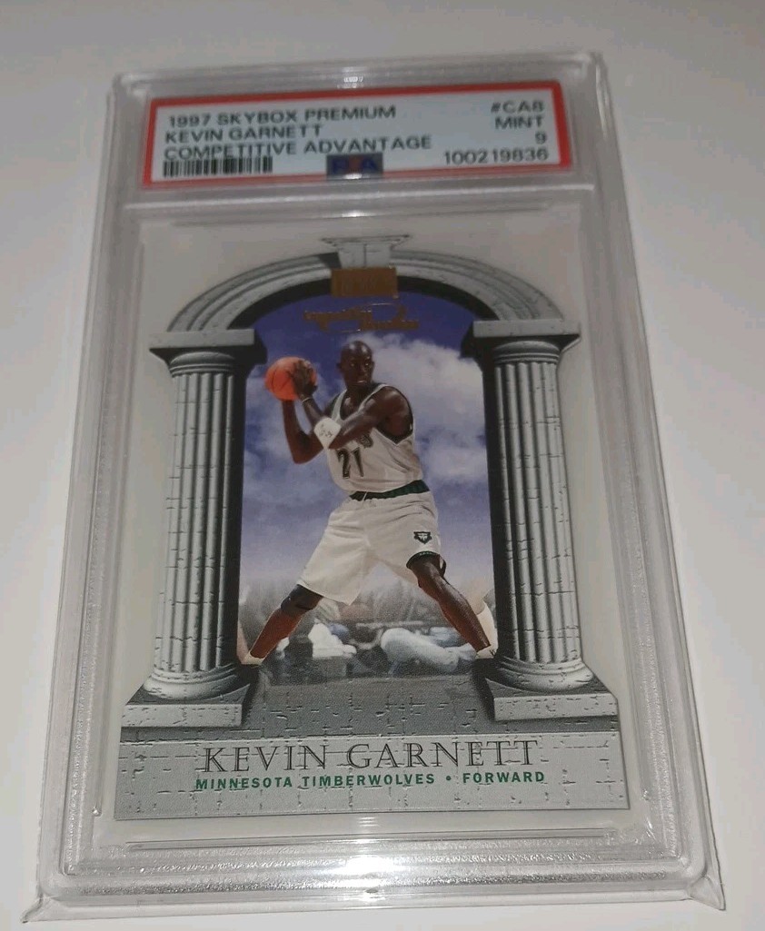 1997-98 Skybox Premium #CA8 Competitive Advantage Kevin Garnett Rare PSA9 POP16