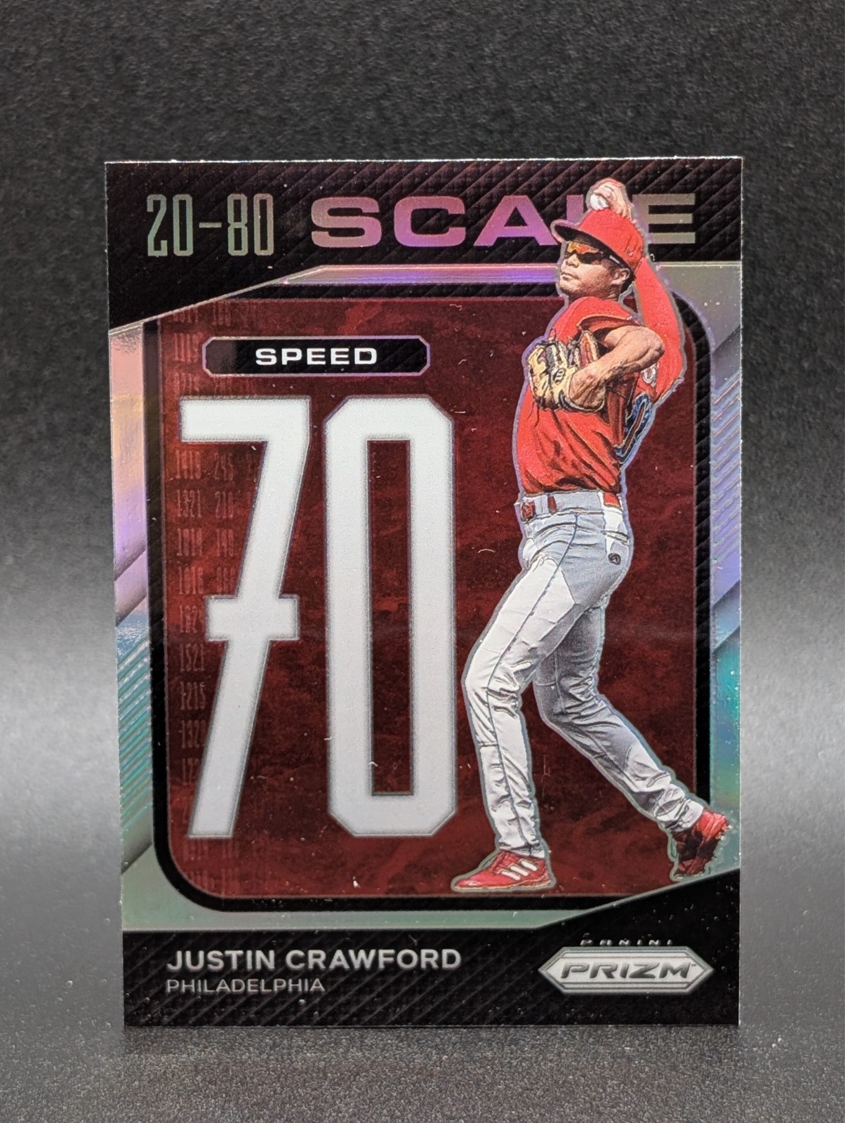 2023 Panini Prizm 20-80 Scale Silver #SC4 Justin Crawford Philadelphia Phillies