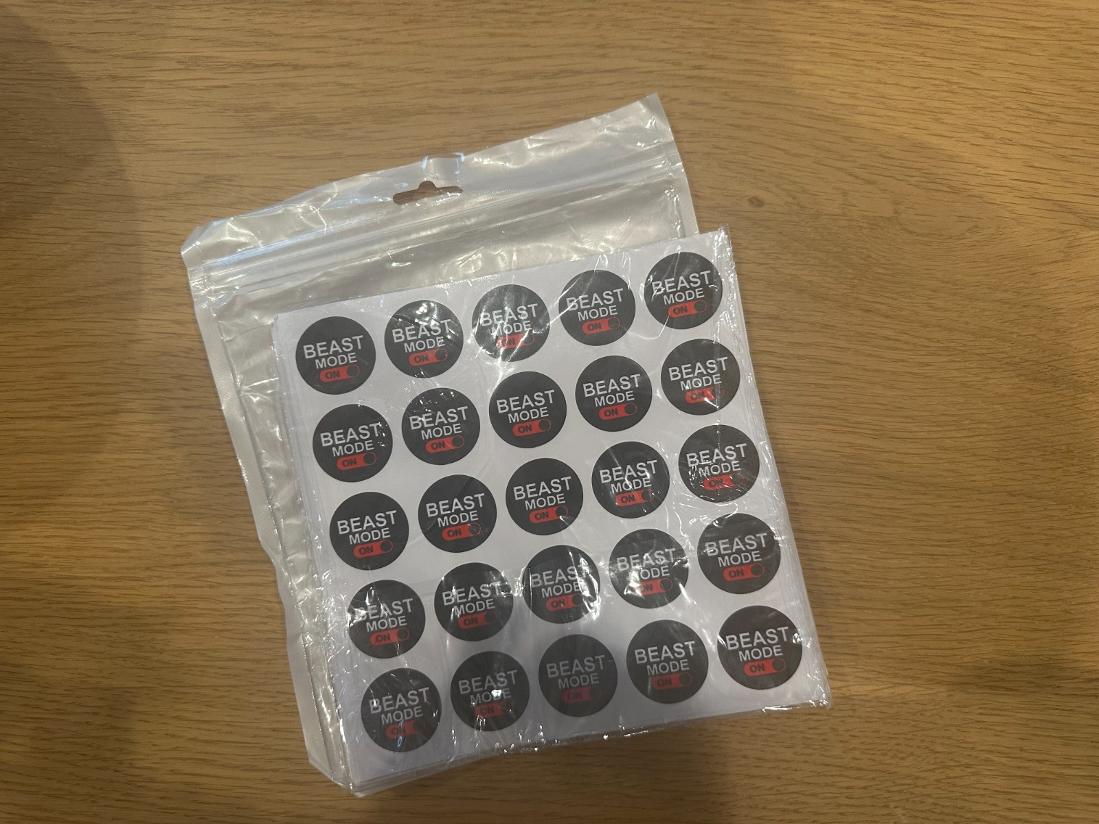 200 Pcs “BEAST MODE” Football Helmet Stickers 1-1/8 inches Self Adhesive