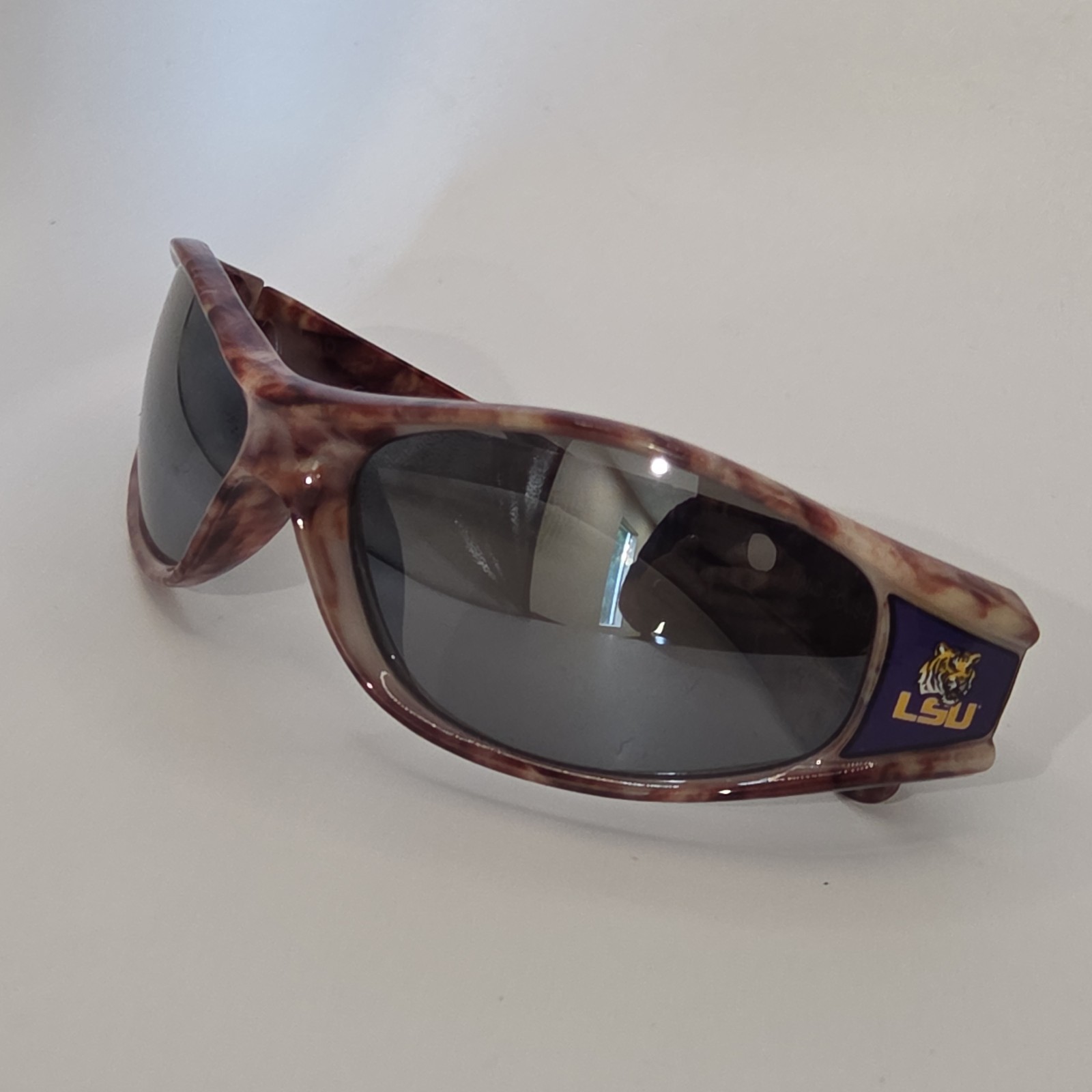 LSU Tigers Edge Wrap Sunglasses (NCAA) Licensed Adult Camo Football Fan
