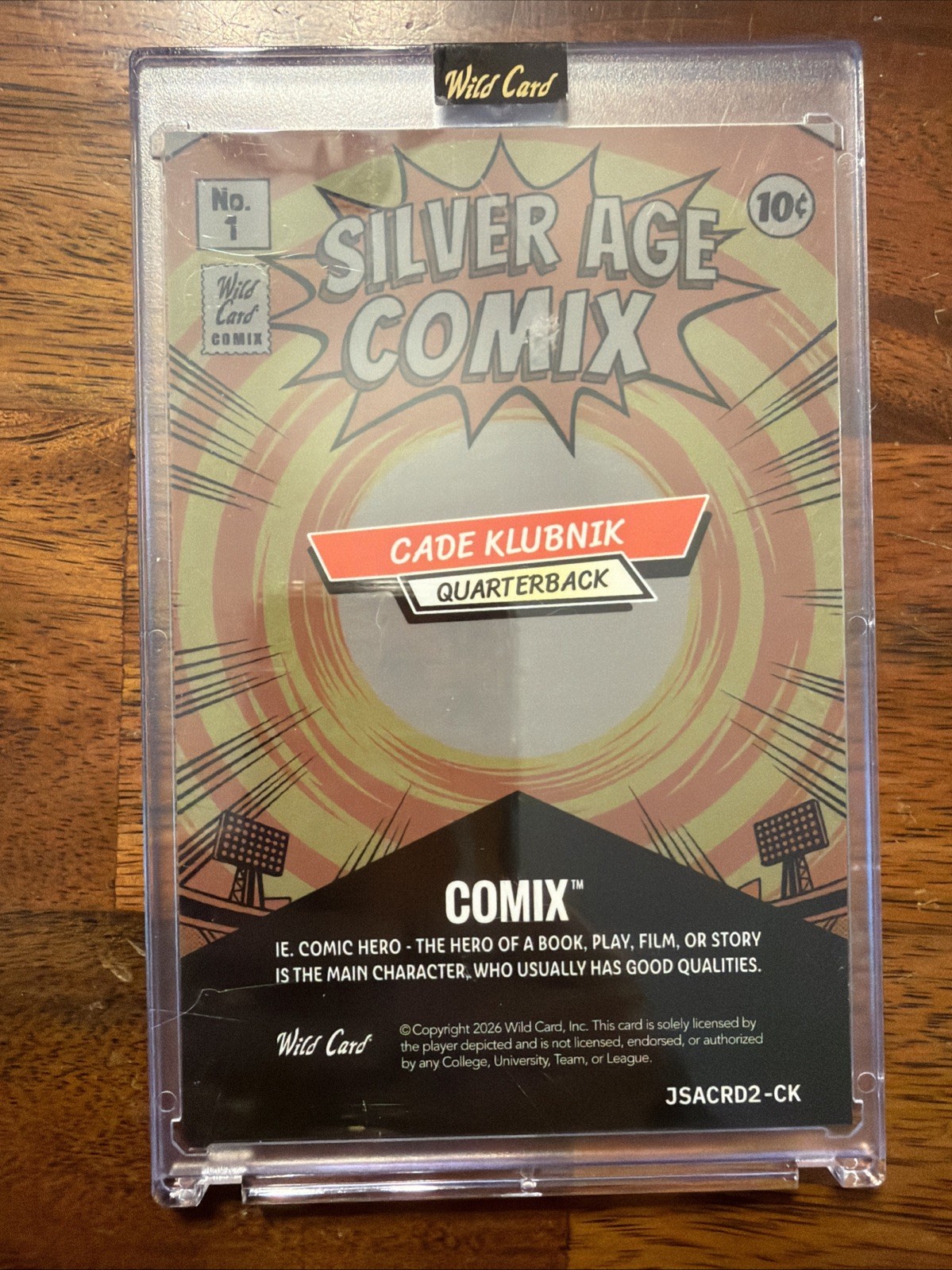 2026 Mammoth Wild Card Just The Hits Alumination Comix Cade Klubnik JSACRD2 1/1