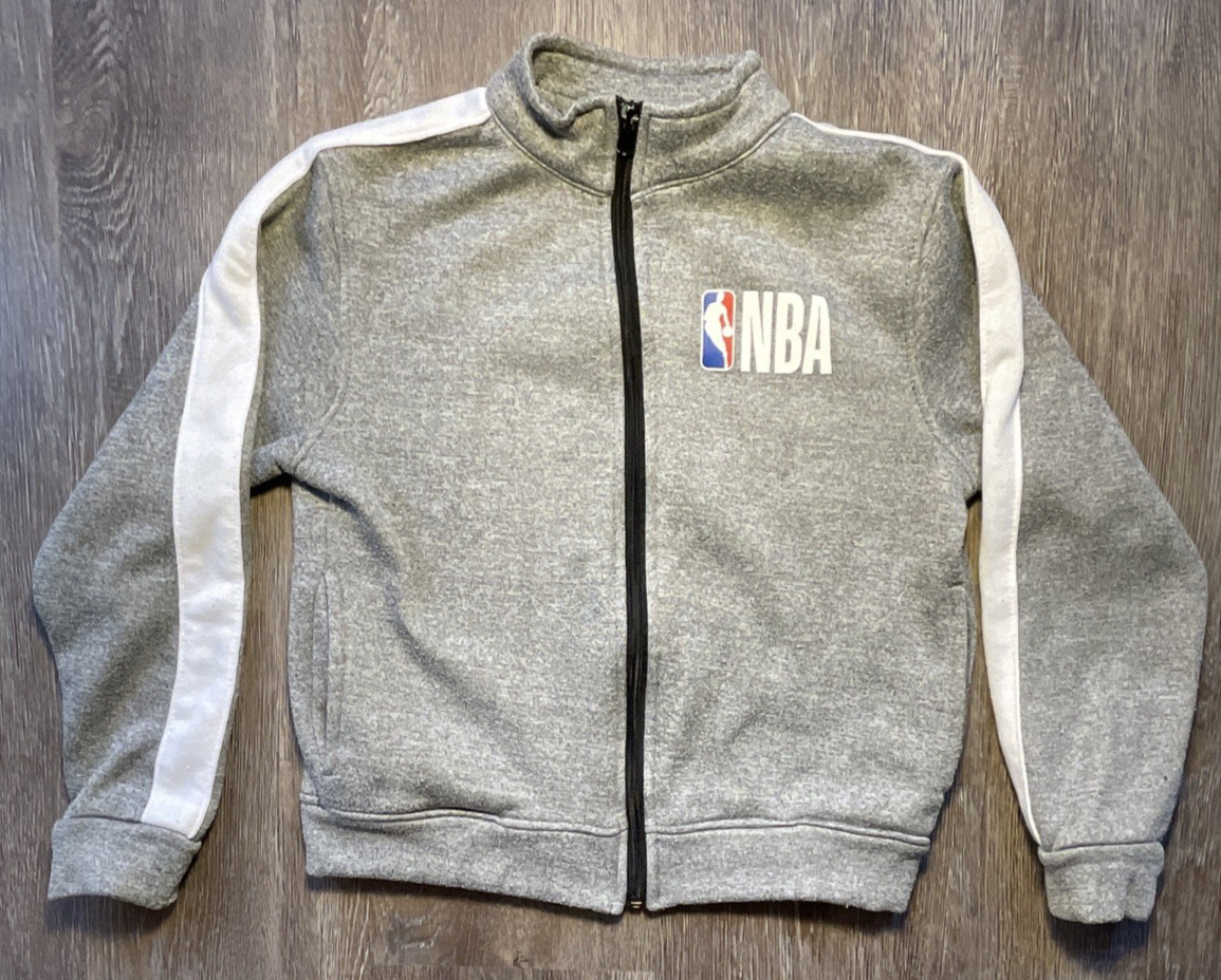 NBA National Basketball Association Youth Size 8 Gray Mock Collar Sweatshirt